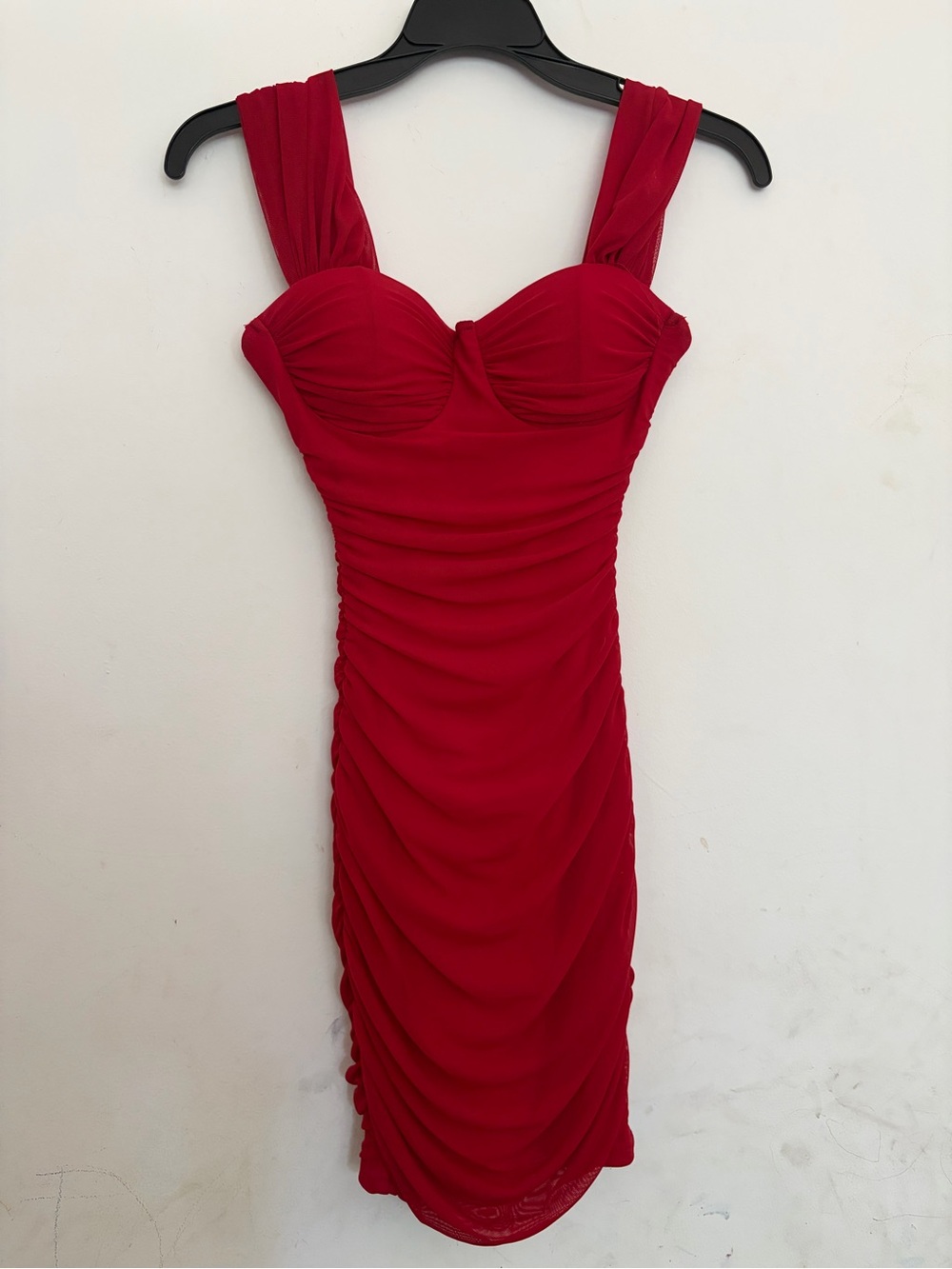 Windsor Women’s XS Ruched Little Red Dress Bodycon Elegant Pinup Girl Prom